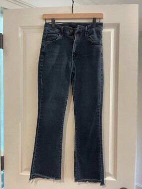 Mother Denim - The Insider Crop Step Fray - Dark Wash - Size 27